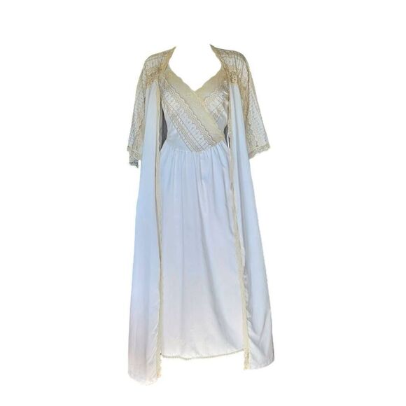 rare vintage victoria’s secret lace peignoir set